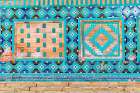 Samarkand, Uzbekistan, Central Asia. Decorative tile,Ustad Ali Nasafi Mausoleum at the Shah-i-Zinda Art Print